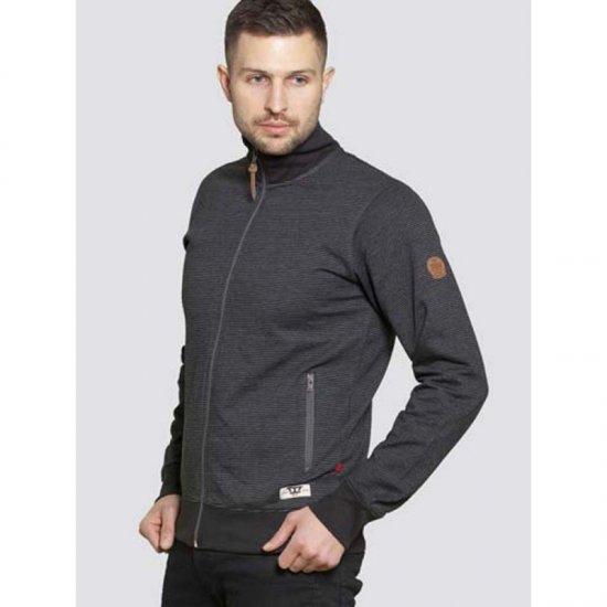 D555 Buxton Full Zip Sweatshirt Black - Mikiny & mikiny bez kapucne - Mikiny & Mikiny s Kapucňou 2XL-12XL