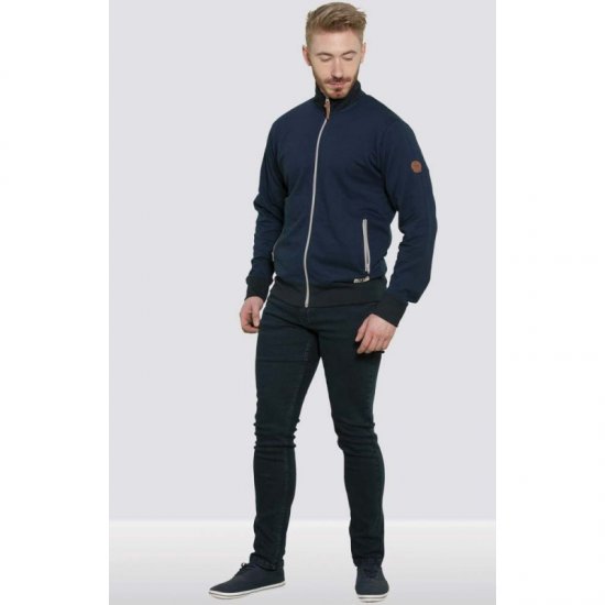 D555 Buxton Full Zip Sweatshirt Navy - Mikiny & mikiny bez kapucne - Mikiny & Mikiny s Kapucňou 2XL-12XL
