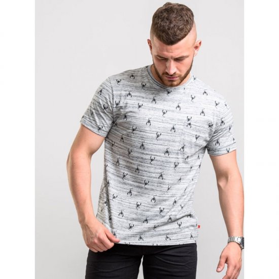 D555 Dario T-shirt Grey - Tričká - Nadrozmerné tričká - 2XL-14XL