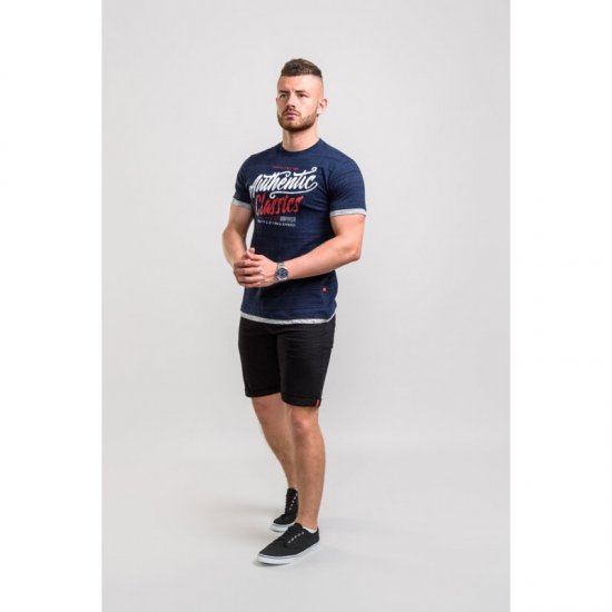D555 Finn T-shirt Navy - Tričká - Nadrozmerné tričká - 2XL-14XL