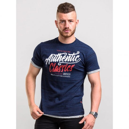 D555 Finn T-shirt Navy - Tričká - Nadrozmerné tričká - 2XL-14XL