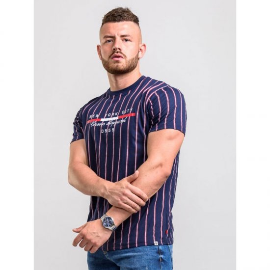 D555 Davis T-shirt Navy - Tričká - Nadrozmerné tričká - 2XL-14XL