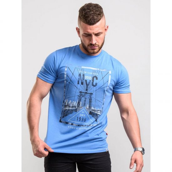 D555 Monty T-shirt Blue - Tričká - Nadrozmerné tričká - 2XL-14XL