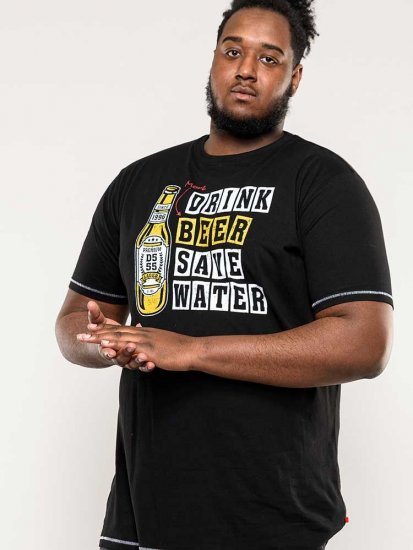 D555 Salford Save Water Drink Beer T-shirt Black - Tričká - Nadrozmerné tričká - 2XL-14XL