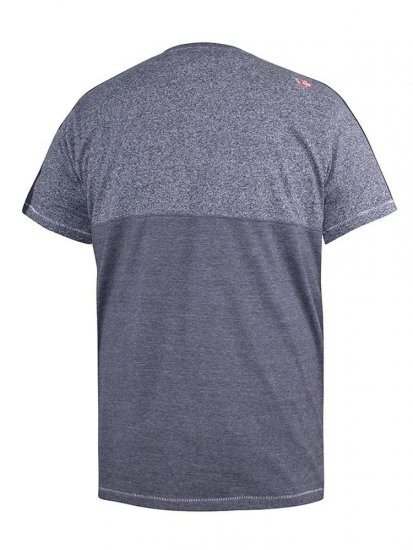 D555 Anson Originals Printed T-shirt Denim Marl - Tričká - Nadrozmerné tričká - 2XL-14XL