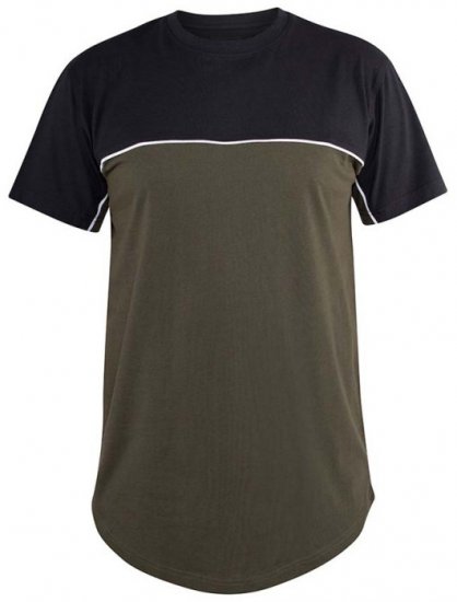 D555 Buckland Couture Cut And Sew Curved Hem T-Shirt - Tričká - Nadrozmerné tričká - 2XL-14XL