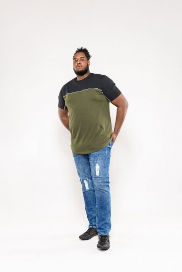D555 Buckland Couture Cut And Sew Curved Hem T-Shirt - Tričká - Nadrozmerné tričká - 2XL-14XL