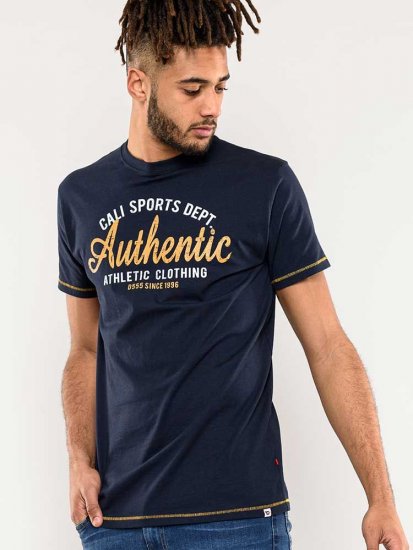 D555 Jasper Authentic Printed T-shirt Navy - Tričká - Nadrozmerné tričká - 2XL-14XL