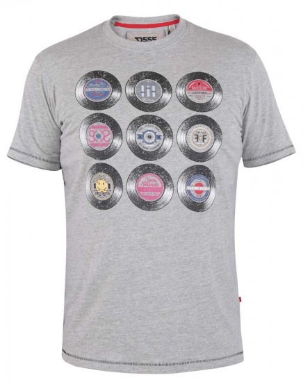 D555 Hexworth Vinyl Records Printed T-Shirt - Tričká - Nadrozmerné tričká - 2XL-14XL