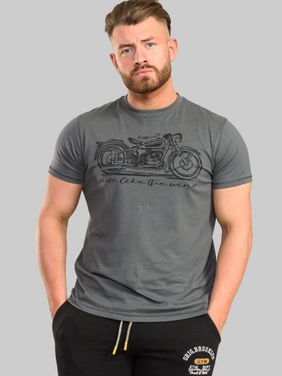 D555 Puxton Motorbike Printed T-Shirt - Tričká - Nadrozmerné tričká - 2XL-14XL