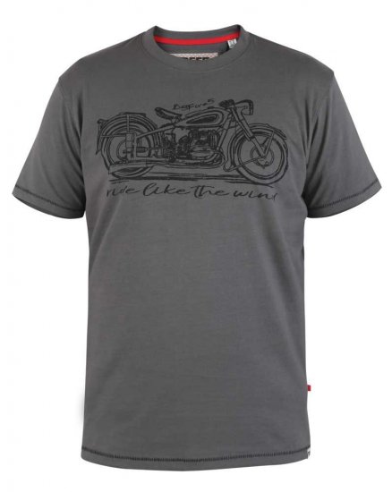 D555 Puxton Motorbike Printed T-Shirt - Tričká - Nadrozmerné tričká - 2XL-14XL