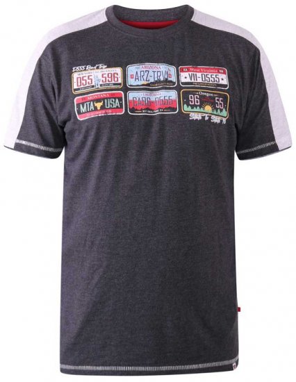 D555 SOHO American Number Plate T-Shirt - Tričká - Nadrozmerné tričká - 2XL-14XL