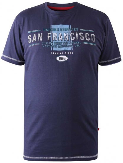 D555 WANSTEAD San Francisco T-Shirt - Tričká - Nadrozmerné tričká - 2XL-14XL