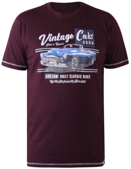 D555 BUCKHURST Vintage Cars T-Shirt - Tričká - Nadrozmerné tričká - 2XL-14XL