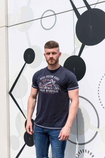 D555 CHESHUNT Vintage Motorcycle T-Shirt - Tričká - Nadrozmerné tričká - 2XL-14XL