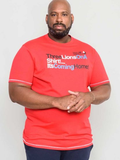 D555 LIONS England T-shirt - Tričká - Nadrozmerné tričká - 2XL-14XL