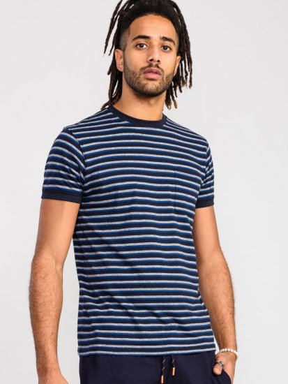 D555 Beamont Jacquard Stripe T-Shirt - Tričká - Nadrozmerné tričká - 2XL-14XL