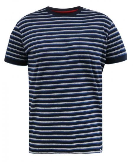 D555 Beamont Jacquard Stripe T-Shirt - Tričká - Nadrozmerné tričká - 2XL-14XL