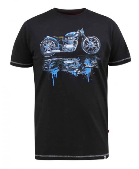 D555 Fritton Bike With Shadow And Drips Printed T-Shirt - Tričká - Nadrozmerné tričká - 2XL-14XL