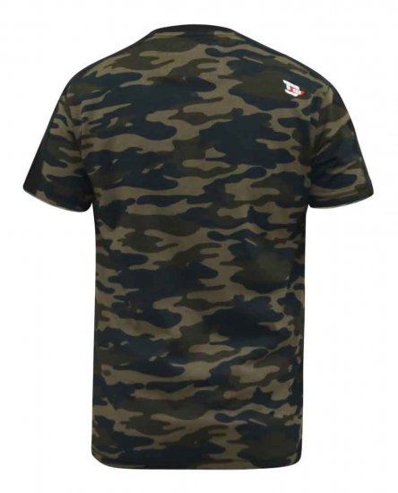 D555 Sullivan Ao Camo T-Shirt With Chest Print - Tričká - Nadrozmerné tričká - 2XL-14XL
