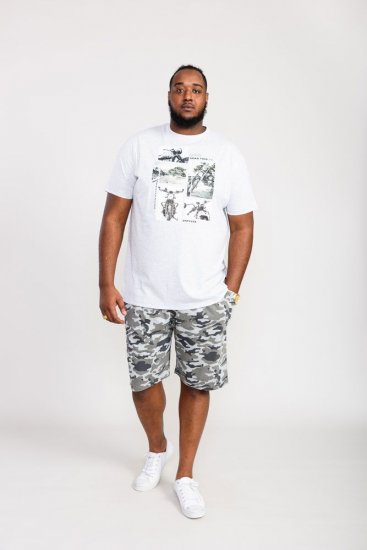 D555 Trafford Bike Photo Printed T-Shirt White - Tričká - Nadrozmerné tričká - 2XL-14XL