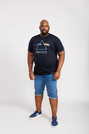 D555 Eclipse Official Pink Floyd Printed Crew Neck T-Shirt - Tričká - Nadrozmerné tričká - 2XL-14XL