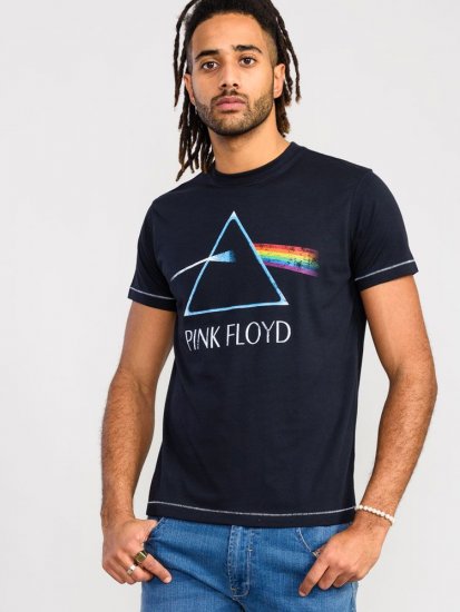 D555 Eclipse Official Pink Floyd Printed Crew Neck T-Shirt - Tričká - Nadrozmerné tričká - 2XL-14XL