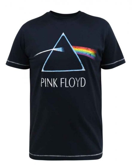 D555 Eclipse Official Pink Floyd Printed Crew Neck T-Shirt - Tričká - Nadrozmerné tričká - 2XL-14XL