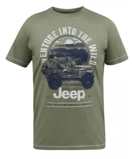 D555 Hibbert Official Jeep Printed T-Shirt - Tričká - Nadrozmerné tričká - 2XL-14XL