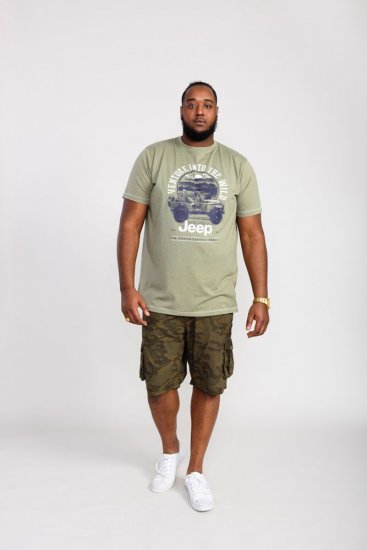 D555 Hibbert Official Jeep Printed T-Shirt - Tričká - Nadrozmerné tričká - 2XL-14XL