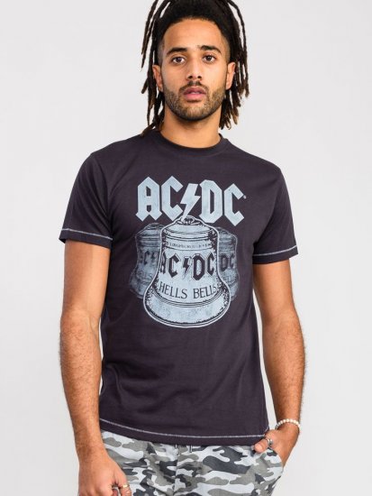 D555 Highway Official AC/DC Hells Bells Printed T- Shirt - Tričká - Nadrozmerné tričká - 2XL-14XL