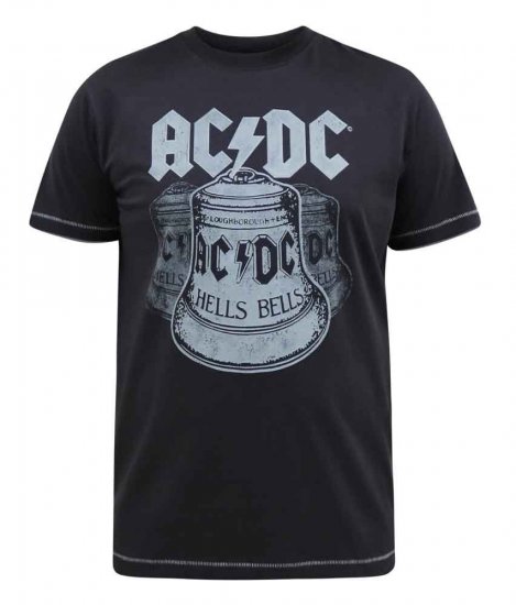 D555 Highway Official AC/DC Hells Bells Printed T- Shirt - Tričká - Nadrozmerné tričká - 2XL-14XL