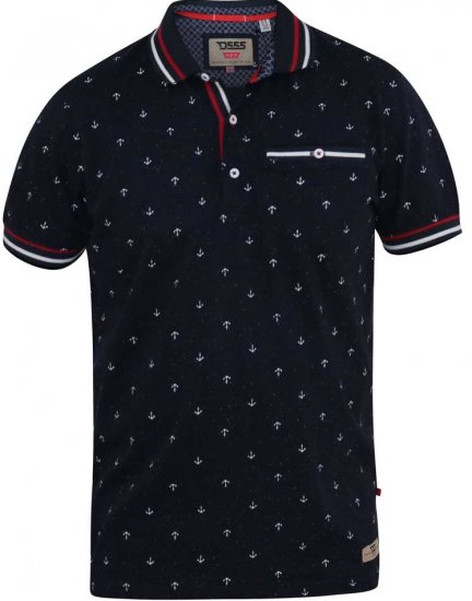 D555 SWINDON Print Polo Shirt - Polokošele - Polokošele 2XL-8XL