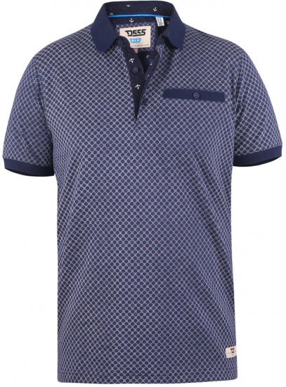 D555 AXFORD Print Polo Shirt - Polokošele - Polokošele 2XL-8XL