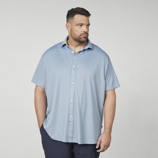 North Latitude 61116 Melírovaná Piké Košeľa Krátky Rukáv Modrá - Polokošele - Polokošele 2XL-8XL