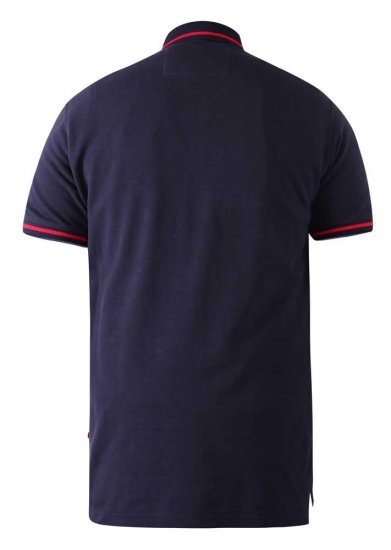 D555 Sloane Polo Shirt With Chest Embroidery Navy - Polokošele - Polokošele 2XL-8XL
