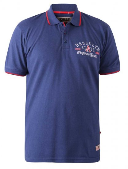D555 Canning Chest Embroidery Polo Shirt Denim - Polokošele - Polokošele 2XL-8XL