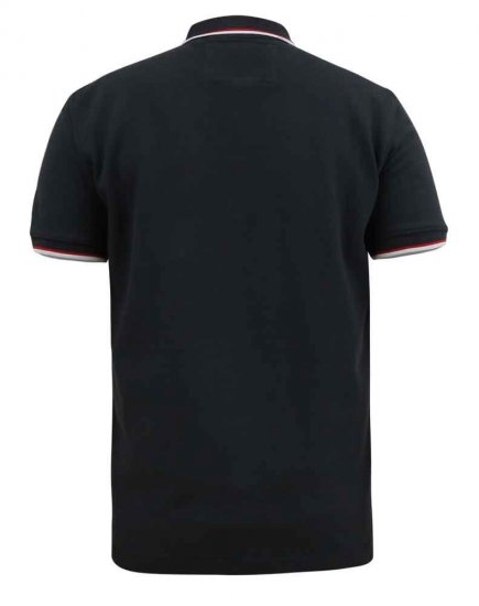 D555 Kirby Birdseye Pique Polo Black - Polokošele - Polokošele 2XL-8XL