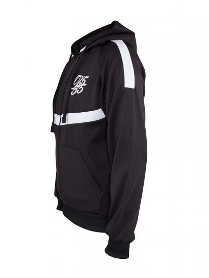 D555 Bristol Couture Zip Through Hoody Black - Mikiny & mikiny bez kapucne - Mikiny & Mikiny s Kapucňou 2XL-12XL