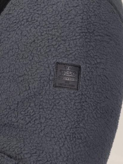 D555 Daly Quarter Zip Fleece Sweatshirt Čierna/Sivá - Mikiny & mikiny bez kapucne - Mikiny & Mikiny s Kapucňou 2XL-12XL
