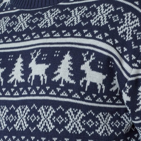 North Latitude 63144 Fjell Reindeer Knit Námornícka modrá - Mikiny & mikiny bez kapucne - Mikiny & Mikiny s Kapucňou 2XL-12XL