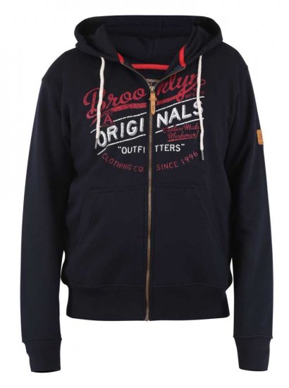 D555 Zennor Navy Hoodie - Mikiny & mikiny bez kapucne - Mikiny & Mikiny s Kapucňou 2XL-12XL