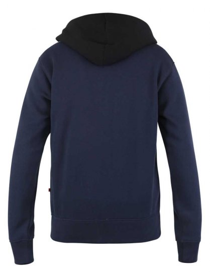 D555 Silverton Contrast Panneled Hoodie Navy - Mikiny & mikiny bez kapucne - Mikiny & Mikiny s Kapucňou 2XL-12XL