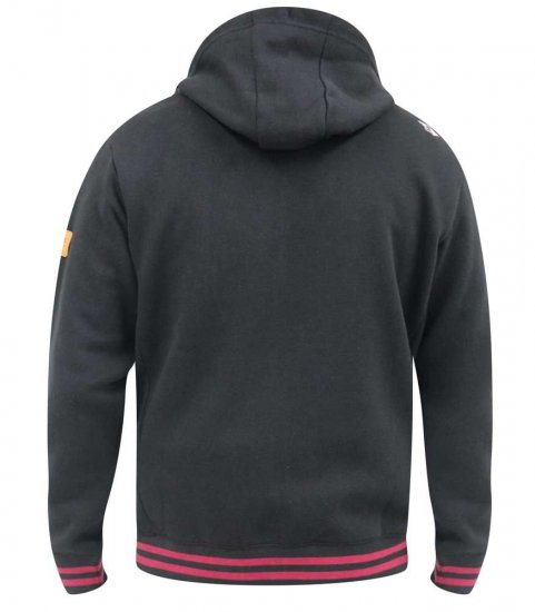 D555 Patrick Full Zip Hoody With 'Motorcycle' Chest Print - Mikiny & mikiny bez kapucne - Mikiny & Mikiny s Kapucňou 2XL-12XL