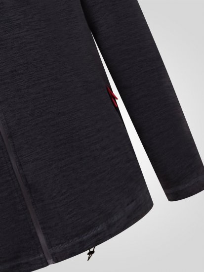 D555 Damien Micro Fleece Zip Through Hoody Čierna/Sivá - Mikiny & mikiny bez kapucne - Mikiny & Mikiny s Kapucňou 2XL-12XL