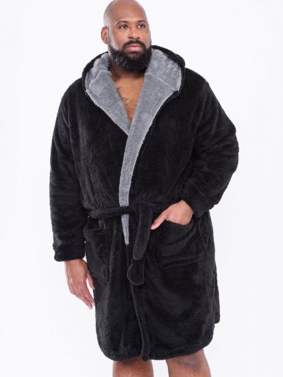 D555 Newquay Bathrobe Black - Spodná bielizeň - Spodné Prádlo 2XL-8XL