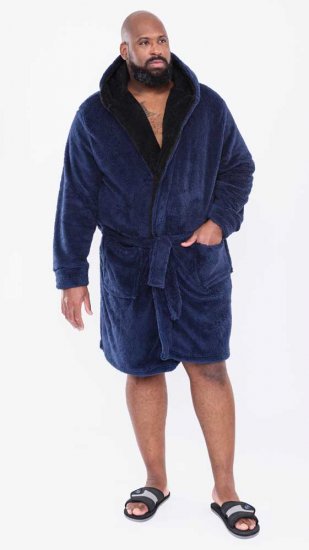 D555 Newquay Bathrobe Navy - Spodná bielizeň - Spodné Prádlo 2XL-8XL