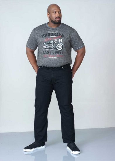 Duke Balfour Relaxed Comfort Fit Stretch Jeans With Elasticated Waist Black - Džínsy & nohavice - Džínsy a Nohavice - W40-W70