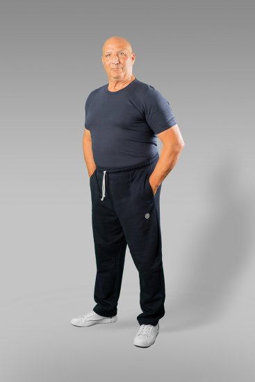 20 Nodi Ponente Long Leg Sports Pants in Combed Fleece Cotton Navy - Tepláky & teplákové kraťasy - Tepláky & Teplákové kraťasy - 2XL-12XL