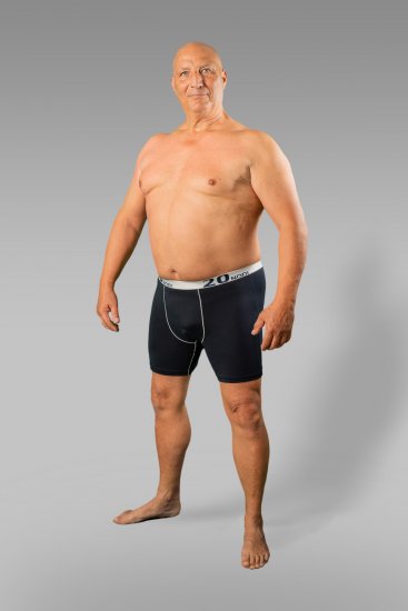 20 Nodi Stretch Cotton Boxer with Medium Leg Blue - Spodná bielizeň - Spodné Prádlo 2XL-8XL